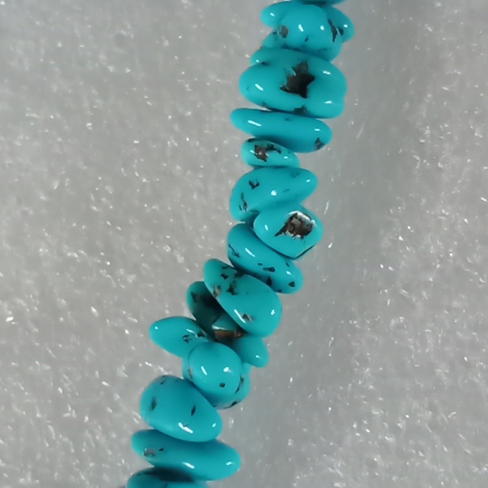 Turquoise Chip Necklace #A364 - Picture 8 of 10
